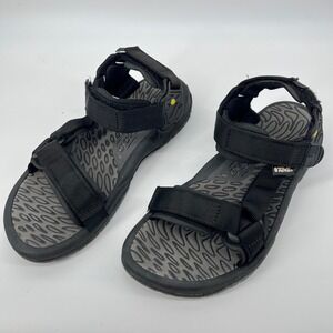 Teva Men's Size 9 Hurricane Black Open Toe Spider Rubber Hook & Loop Sandals